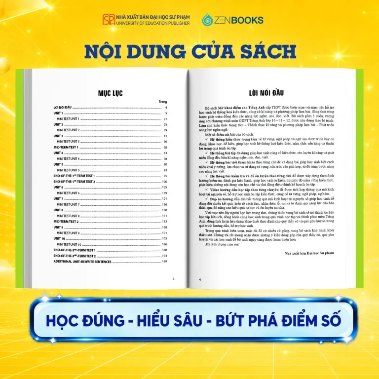MỞ KHÓA ĐIỂM CAO TIẾNG ANH LỚP 10